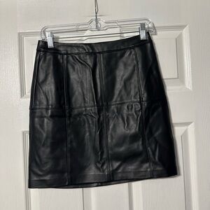 NWT White House Black Market Vegan Leather Patch Mini Skirt